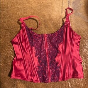 Adore me xs pink and purple lace bustier bra
